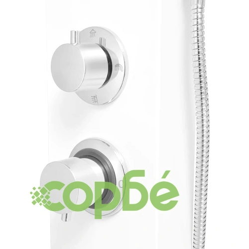 Система душ панел от алуминий, матирано бяло ➤ топ цена ➤ sorbe.bg