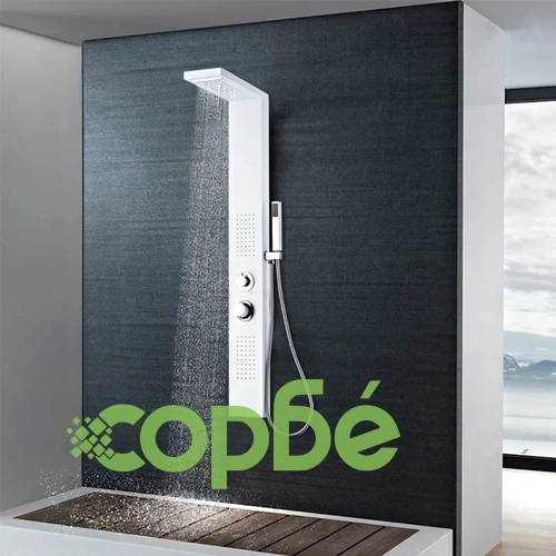 Система душ панел от алуминий, матирано бяло ➤ топ цена ➤ sorbe.bg