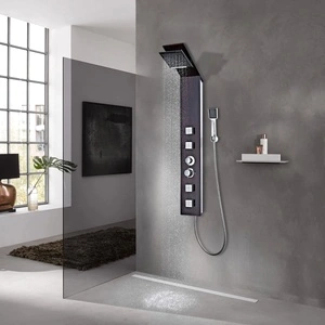 Система душ панел, кафяво стъкло