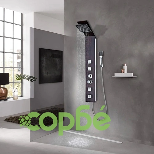 Система душ панел, кафяво стъкло ➤ топ цена ➤ sorbe.bg