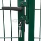 Градинска оградна порта със стълбове 350x100 см стомана зелена