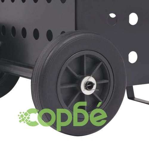 Количка за дърва за огрев с пластмасови гуми, 36x42x105 см ➤ топ цена ➤ sorbe.bg