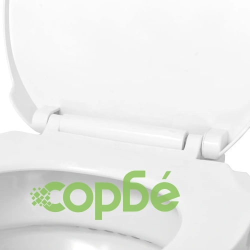 Конзолна тоалетна чиния с плавно затваряне, керамична, бяла ➤ топ цена ➤ sorbe.bg