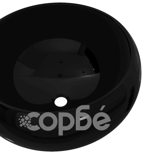 Керамична мивка, кръгла, черна, 40x15 см ➤ топ цена ➤ sorbe.bg