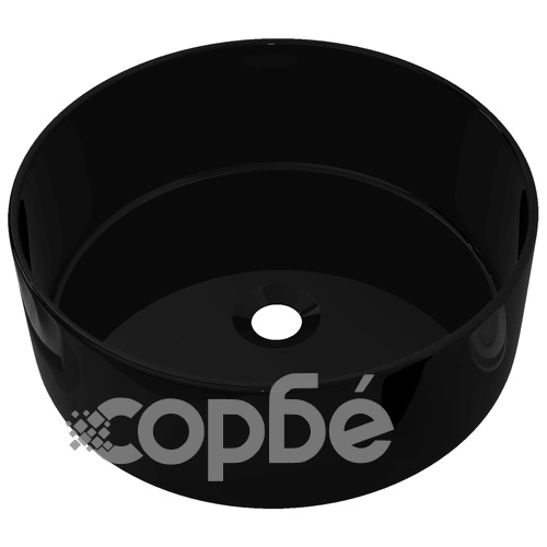 Керамична мивка, кръгла, черна, 40x15 см ➤ топ цена ➤ sorbe.bg