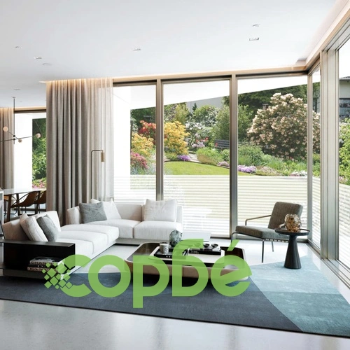 Фолио за прозорци, матирано, дизайн с ивици, 0,9x5 м, PVC ➤ топ цена ➤ sorbe.bg