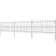 Ограда палисада с остри връхчета, стомана, 600x120 см, черна