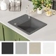 Гранитна кухненска мивка с едно корито, сива 
