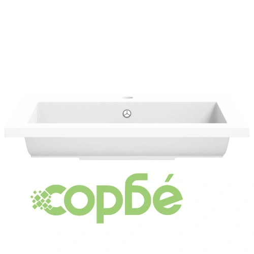 Гранитна мивка, 600x450x120 мм, бяла ➤ топ цена ➤ sorbe.bg