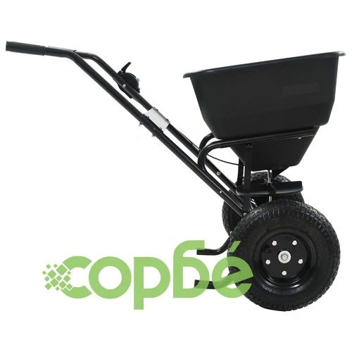 Ръчен разпръсквач за сол, PVC и стомана, 106x73x76 см, 45 л ➤ топ цена ➤ sorbe.bg