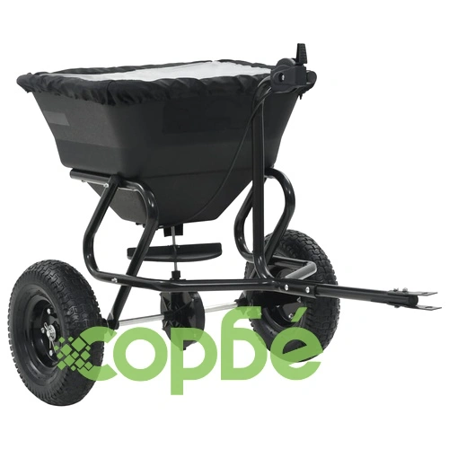 Ръчен разпръсквач за сол, PVC и стомана, 125x74x79 см, 45 л ➤ топ цена ➤ sorbe.bg