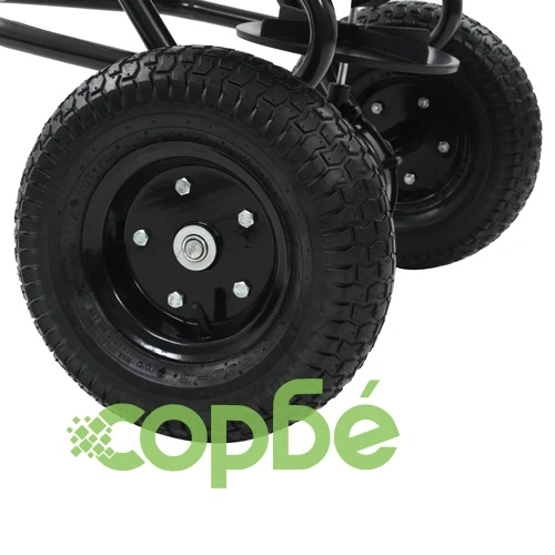 Ръчен разпръсквач за сол, PVC и стомана, 125x74x79 см, 45 л ➤ топ цена ➤ sorbe.bg