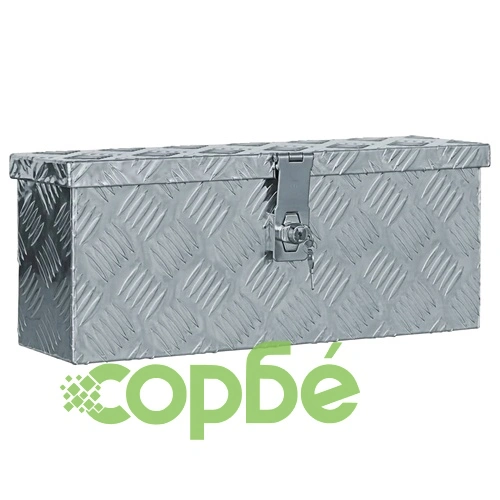 Алуминиева кутия, 48,5x14x20 см, сребриста ➤ топ цена ➤ sorbe.bg