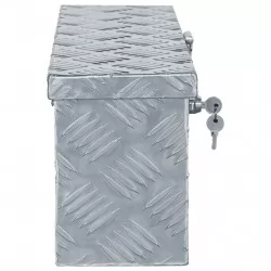 Алуминиева кутия, 48,5x14x20 см, сребриста