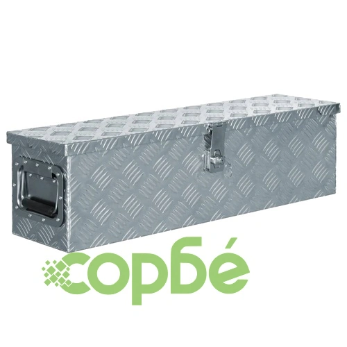 Алуминиева кутия, 80,5x22x22 см, сребриста ➤ топ цена ➤ sorbe.bg