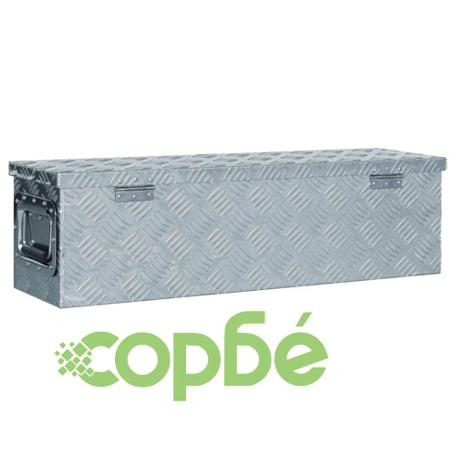 Алуминиева кутия, 80,5x22x22 см, сребриста ➤ топ цена ➤ sorbe.bg