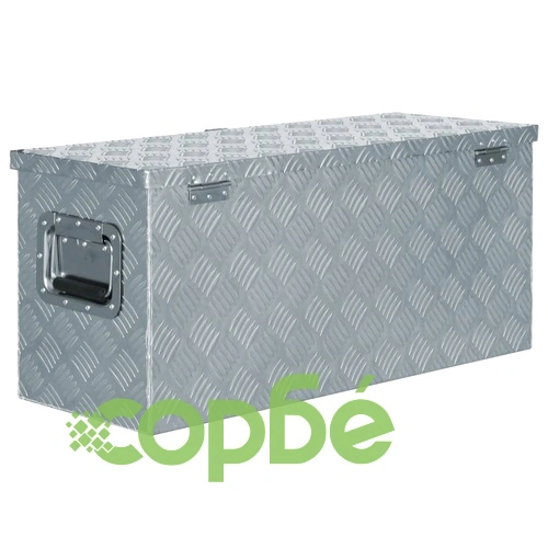 Алуминиева кутия, 80x30x35 см, сребриста ➤ топ цена ➤ sorbe.bg