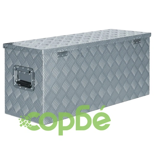 Алуминиева кутия, 90,5x35x40 см, сребриста ➤ топ цена ➤ sorbe.bg