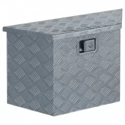 Алуминиева кутия, 70x24x42 см, трапецовидна, сребриста
