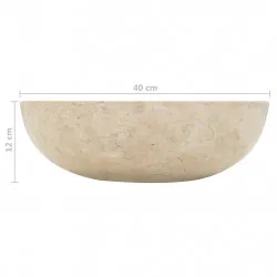 Мивка, 40x12 см, мрамор, кремава
