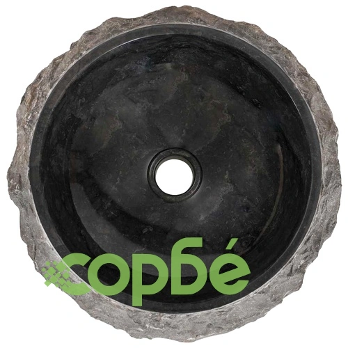 Мивка, 40x12 см, мрамор, черна ➤ топ цена ➤ sorbe.bg