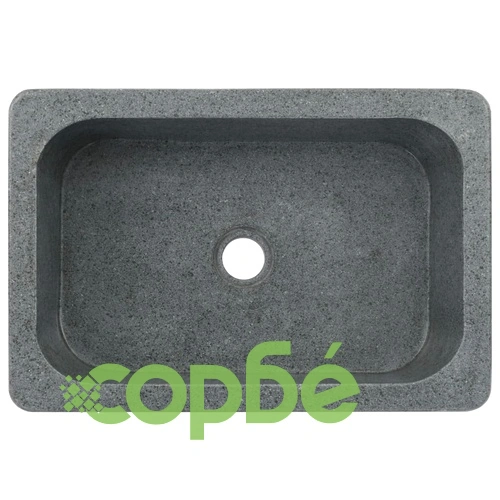 Мивка, 45x30x15 см, речен камък, черна ➤ топ цена ➤ sorbe.bg