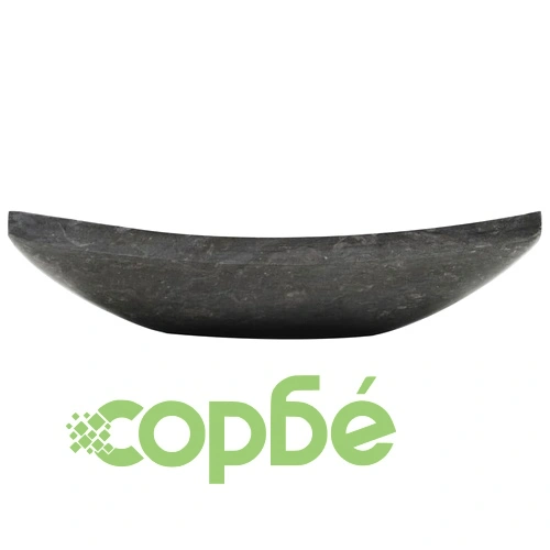 Мивка, 50x35х12 см, мрамор, черна ➤ топ цена ➤ sorbe.bg