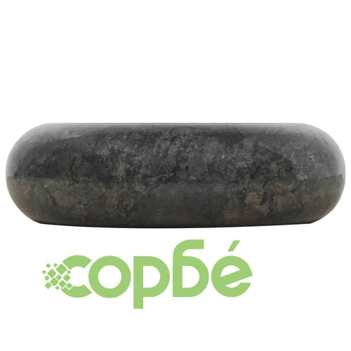 Мивка, 40x12 см, мрамор, черна ➤ топ цена ➤ sorbe.bg