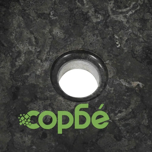 Мивка, 40x12 см, мрамор, черна ➤ топ цена ➤ sorbe.bg