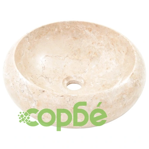 Мивка, 40x12 см, мрамор, кремава ➤ топ цена ➤ sorbe.bg