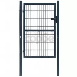 Порта за ограда, стомана, 106x248 см, антрацит