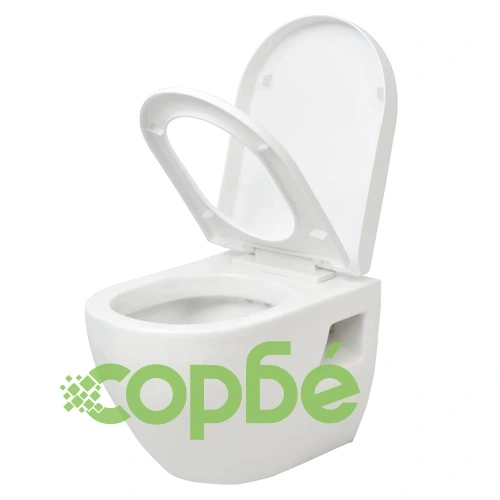 Окачена тоалетна чиния,  керамична, бяла ➤ топ цена ➤ sorbe.bg