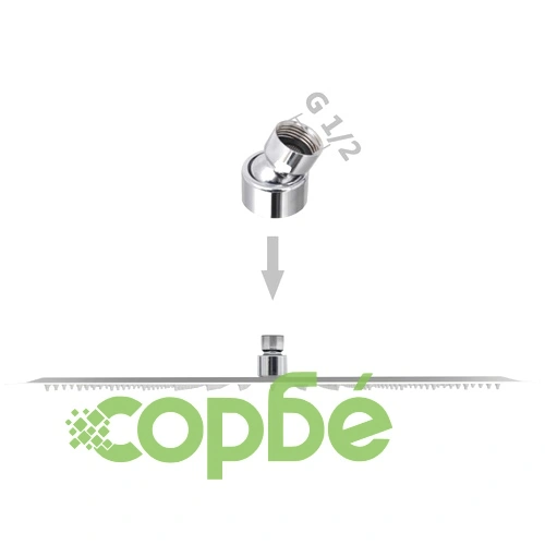 Душ пита от неръждаема стомана, 40x40 cм, квадратна ➤ топ цена ➤ sorbe.bg