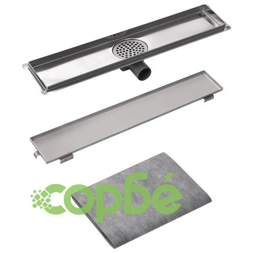 Линеен душ канал, 630x140 мм, неръждаема стомана ➤ топ цена ➤ sorbe.bg