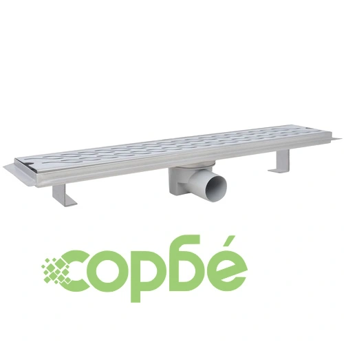 Линеен душ канал, дизайн вълни, 630x140 мм, неръждаема стомана ➤ топ цена ➤ sorbe.bg