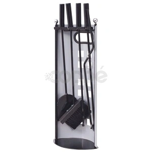 Комплект за камина, 5 части, желязо