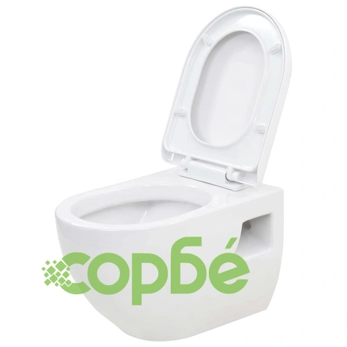 Окачена тоалетна чиния,  керамична, бяла ➤ топ цена ➤ sorbe.bg