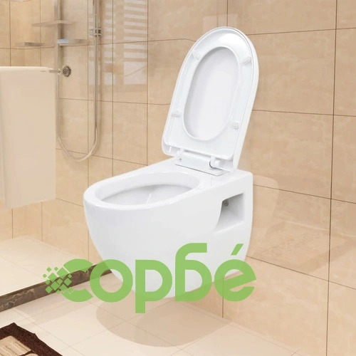 Окачена тоалетна чиния,  керамична, бяла ➤ топ цена ➤ sorbe.bg