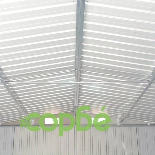 Градинска барака, 257x298x178 см, метал, антрацит ➤ топ цена ➤ sorbe.bg