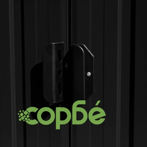 Градинска барака, 257x298x178 см, метал, антрацит ➤ топ цена ➤ sorbe.bg