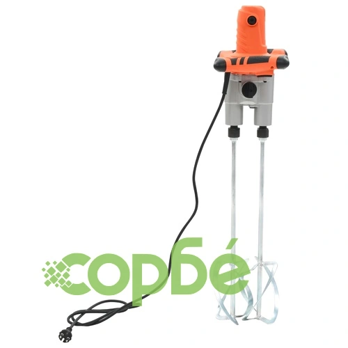 Електрически ръчен миксер за бетон 6 скорости 2 бъркалки 1600 W ➤ топ цена ➤ sorbe.bg