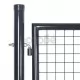 Портална дворна врата, поцинкована стомана, 289x175 см, сива