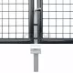 Портална дворна врата, поцинкована стомана, 289x175 см, сива