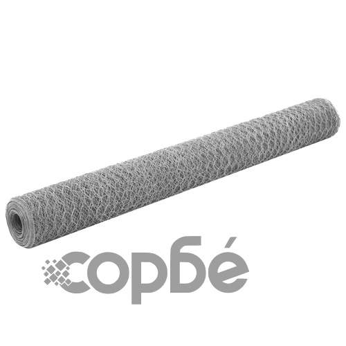 Кокошкарска мрежа, поцинкована стомана, 25x1,2 м, сребриста ➤ топ цена ➤ sorbe.bg