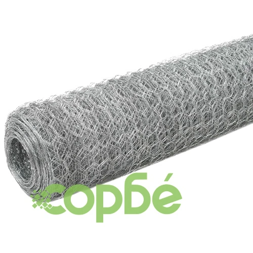 Кокошкарска мрежа, поцинкована стомана, 25x1,5 м, сребриста ➤ топ цена ➤ sorbe.bg