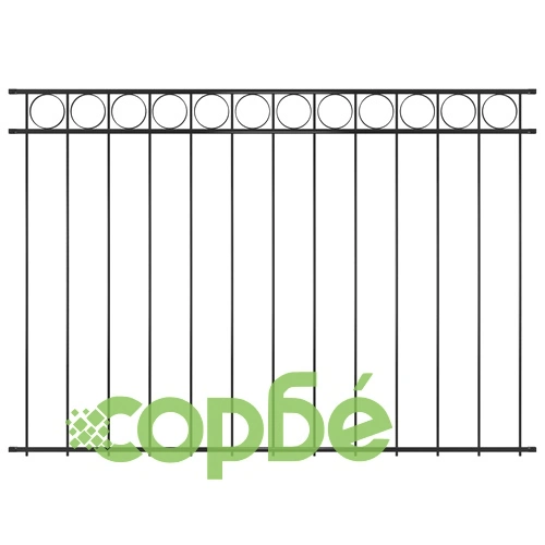 Ограден панел, стомана, 1,96x1,5 м, черен ➤ топ цена ➤ sorbe.bg