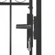 Оградна врата с арковидна горна част стомана 100x125 см черна