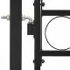 Оградна порта с две врати арковидна стомана 400x200 см черна