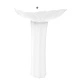 Свободностояща мивка с пиедестал керамична бяла 580x510x200 мм