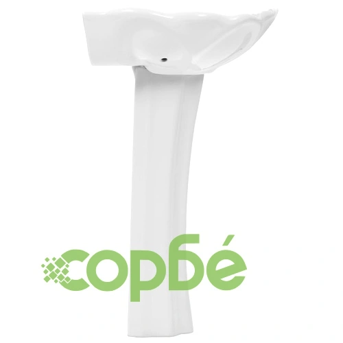 Свободностояща мивка с пиедестал керамична бяла 580x510x200 мм ➤ топ цена ➤ sorbe.bg